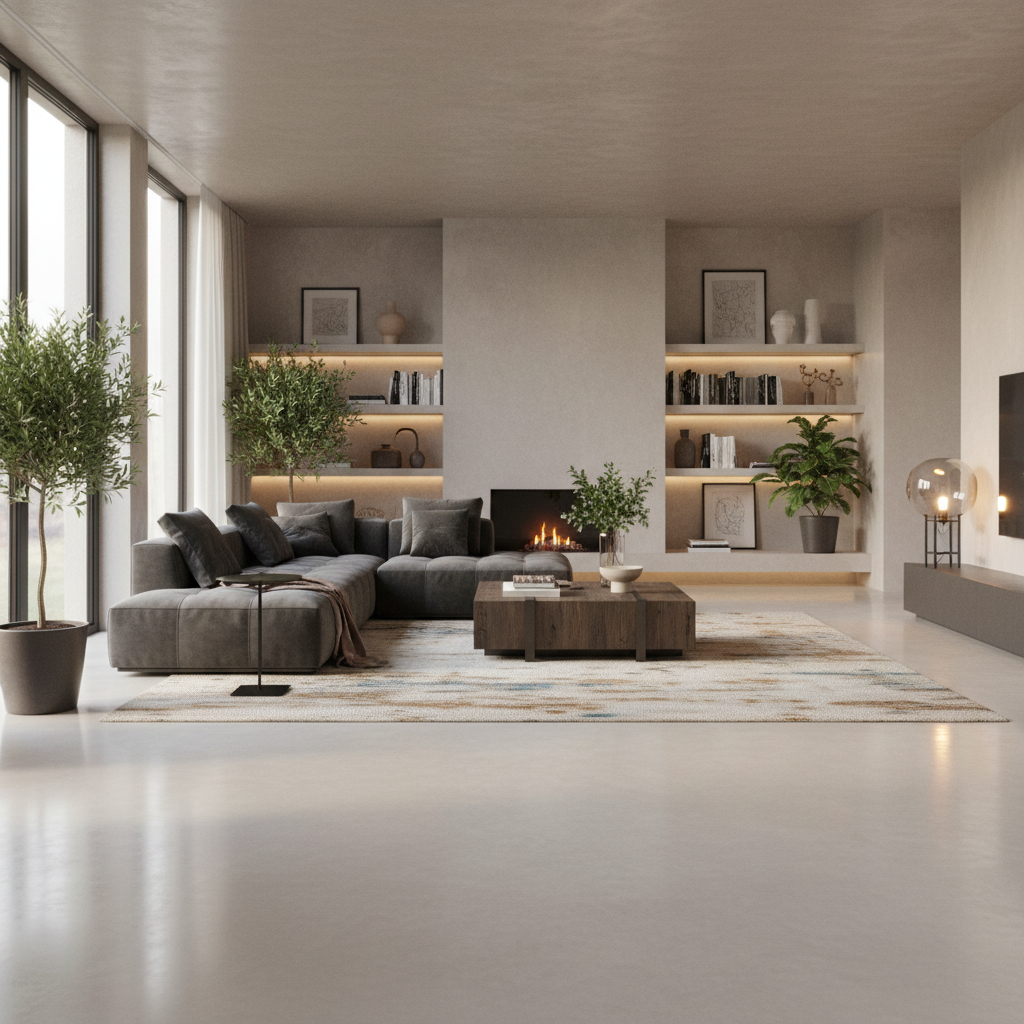 Woonkamer gietvloer Oldenzaal